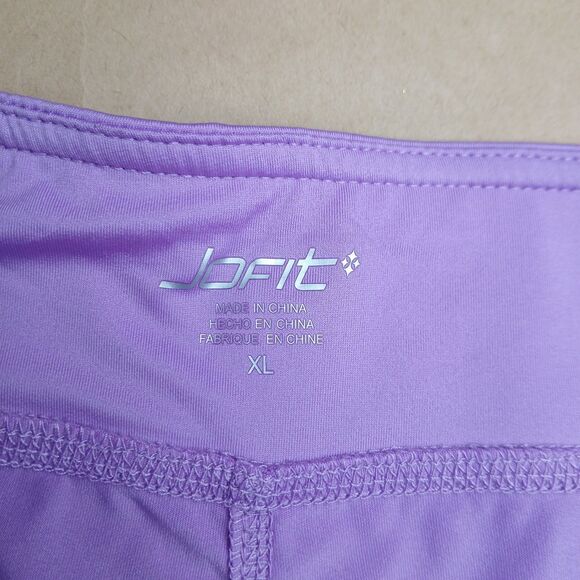 JoFit Women Athletic Shorts Size XL Purple Side Pockets Activewear Athleisure - Picture 3 of 6